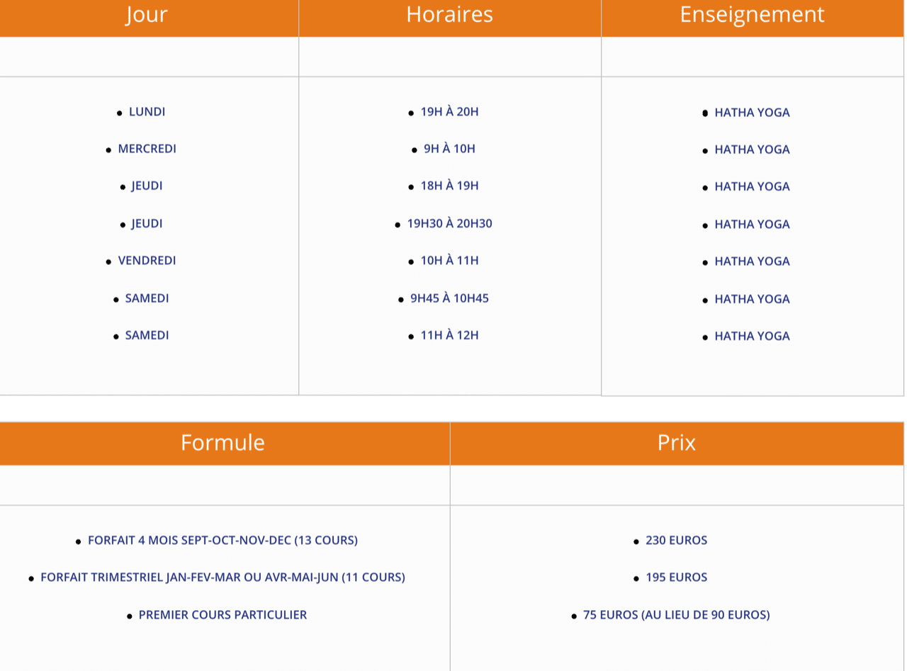 Horaires et tarifs des cours à Ermont